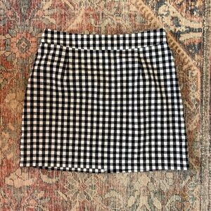 Timeless B&W Gingham Mini Skirt